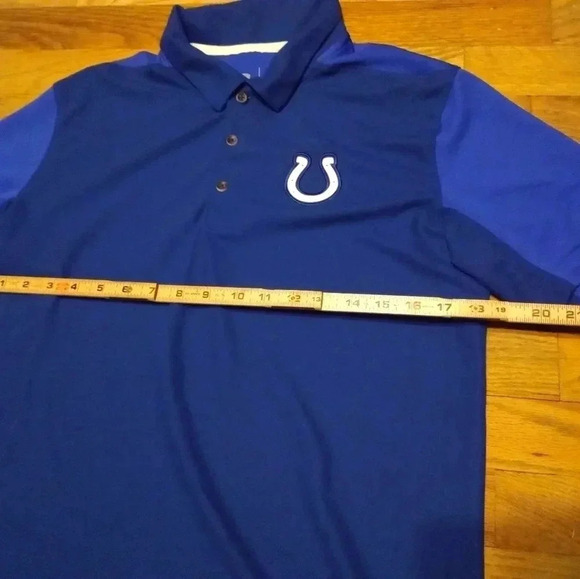 NFL Indianapolis Colts Nike On Field Apparel Dri Fit Blue Polo Shirt Men M - Picture 3 of 6